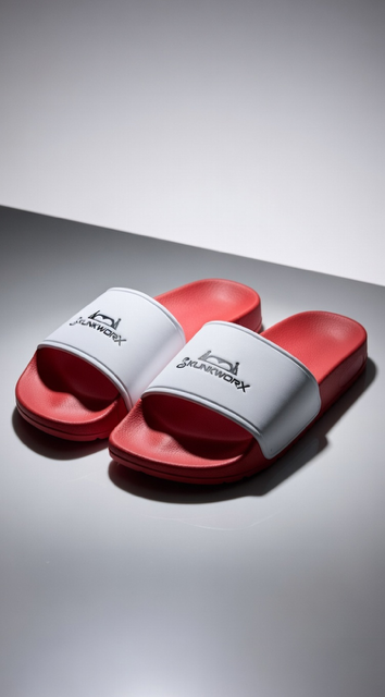 Skunkworx Badelatschen mit Bett-Logo